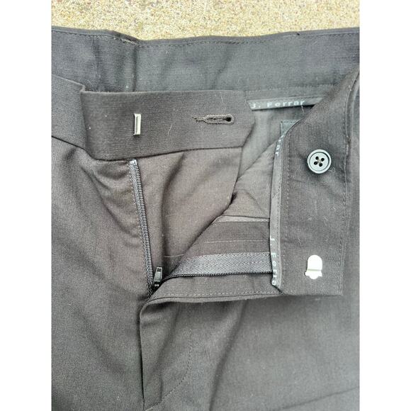 J. Ferrar Pants Men Size 30 X 30 Black Modern Fit Straight Leg Dress Trousers - Picture 3 of 6